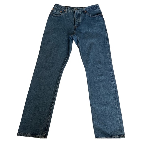 Levi's High Rise Premium Quality Straight Jeans Big E Button Fly Size 28 - Picture 2 of 14